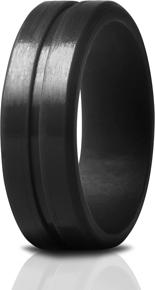 Saco Band Silicone Ring Wedding Bands for Men